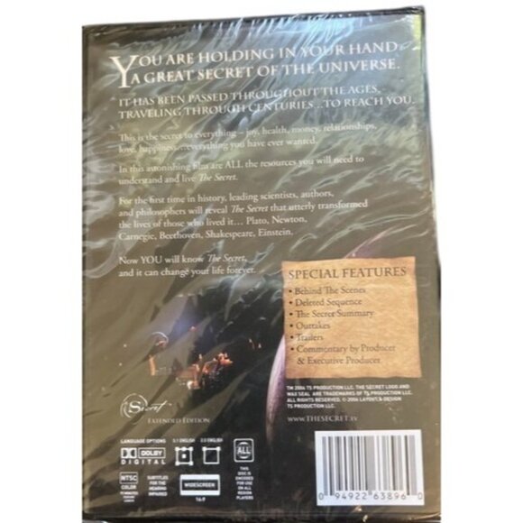 The Secret DVD 2006 NEW SEALED Extended Edition - Picture 2 of 2